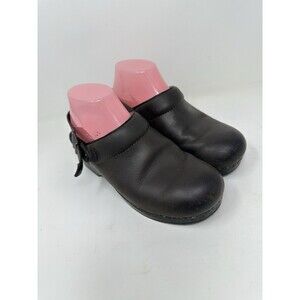 Dansko Womens 8.5 / 9 EU39 Dark Purple Brown Work Clogs Napa Leather Work Shoes